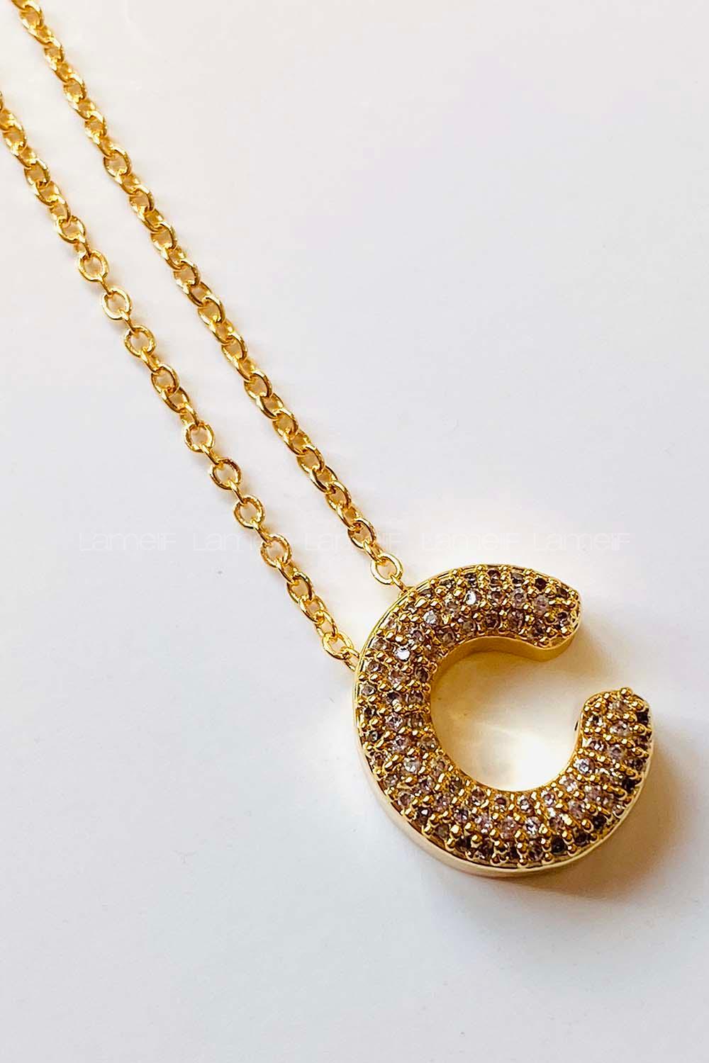 Modalamelif Tombul C Harfli Kolye