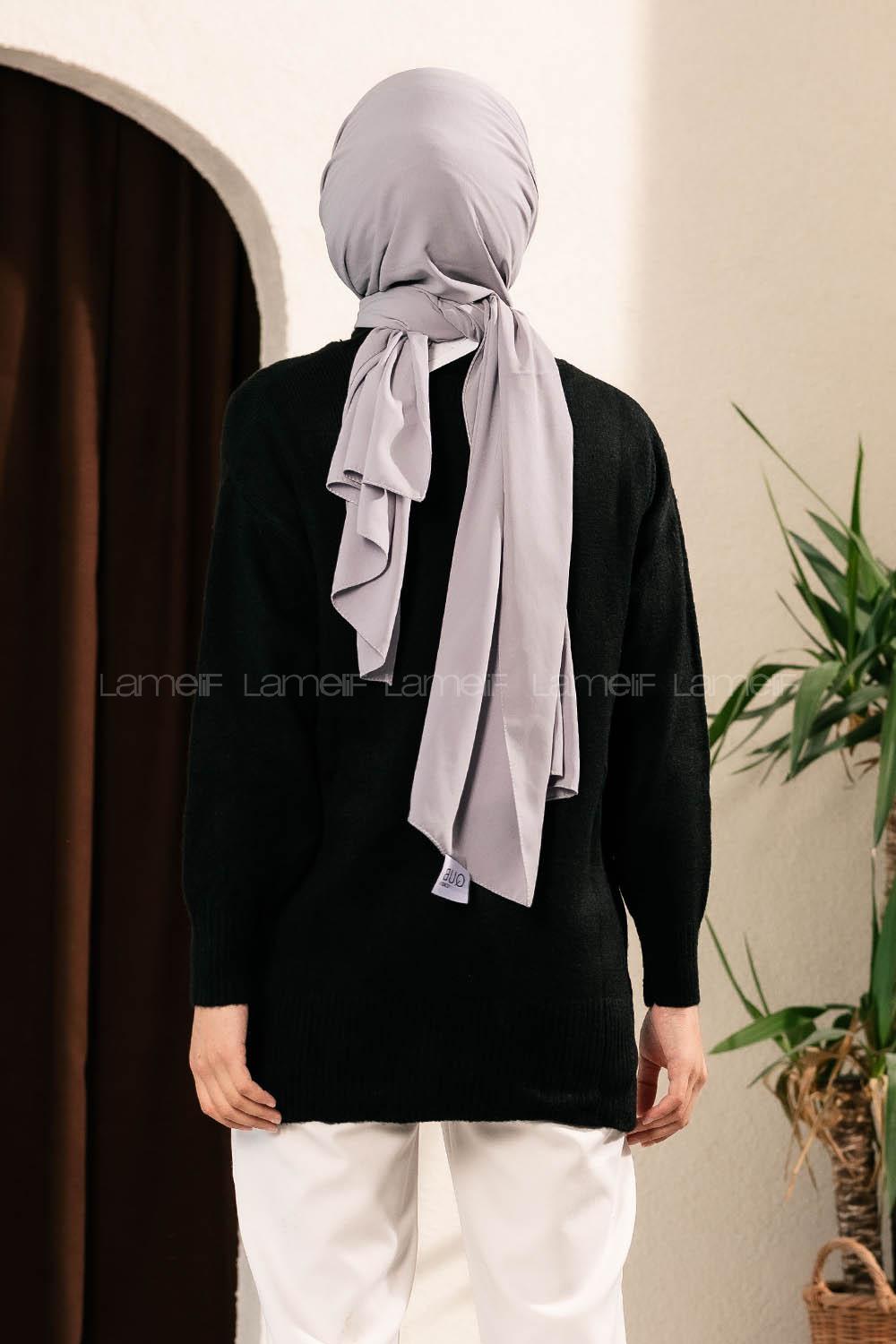 Modalamelif Yanı Yırtmaçlı Oversize Kazak Siyah