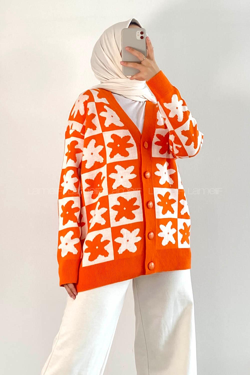 üğmeli Hırka Oranj