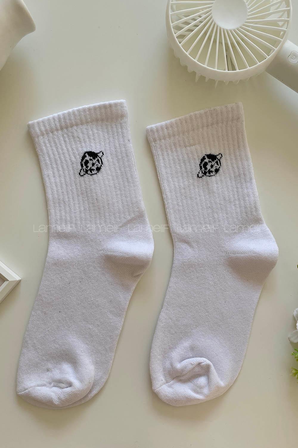 Lamelif Beyaz Gezegen Çorap