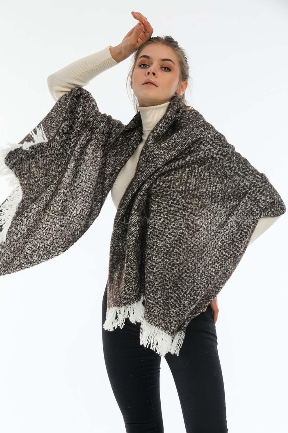 Modalamelif Buklet Omuz Şal Siyah