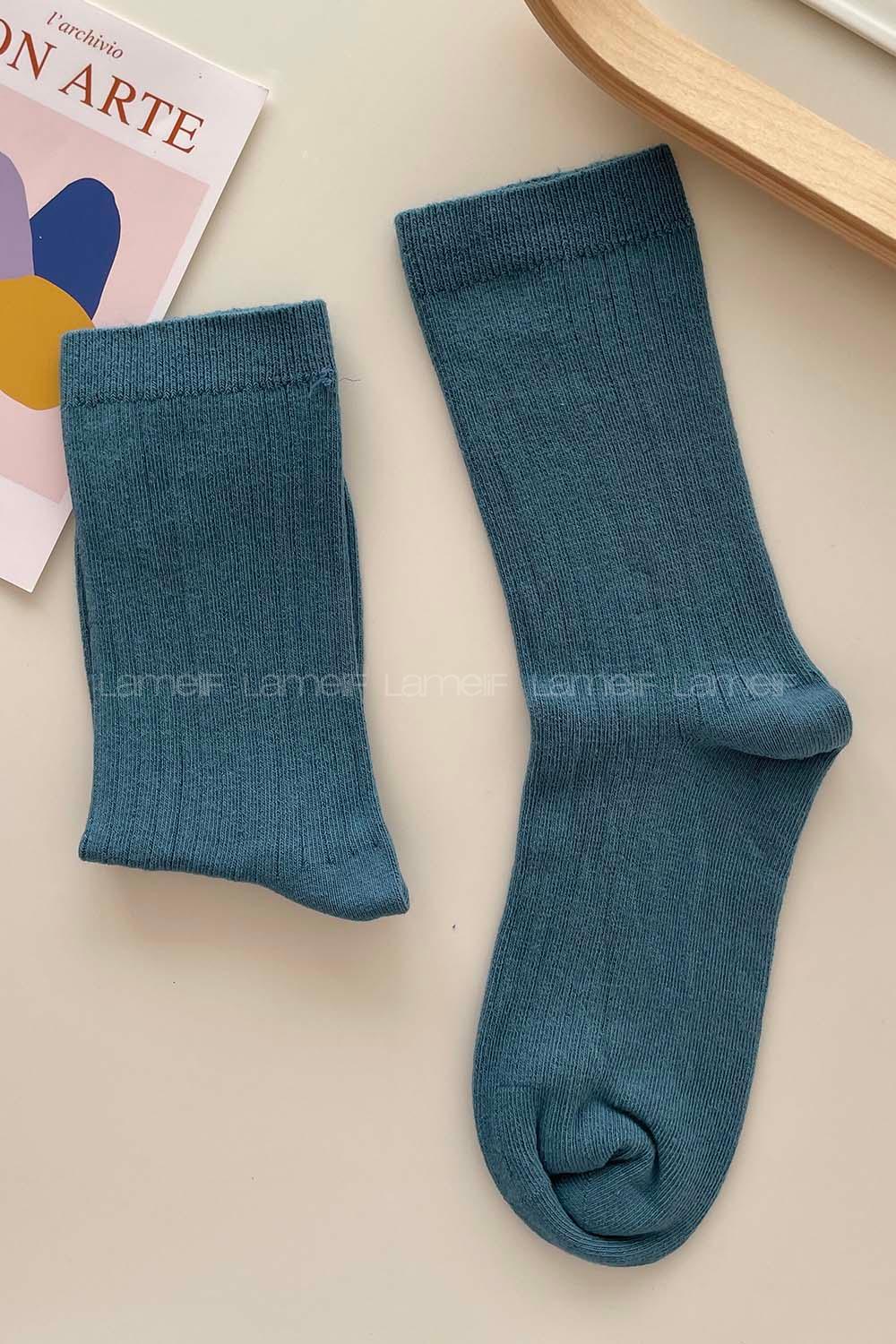 Modalamelif İnce Fitilli Açık Mavi Çorap