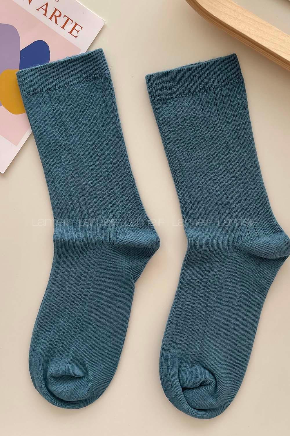 Modalamelif İnce Fitilli Açık Mavi Çorap