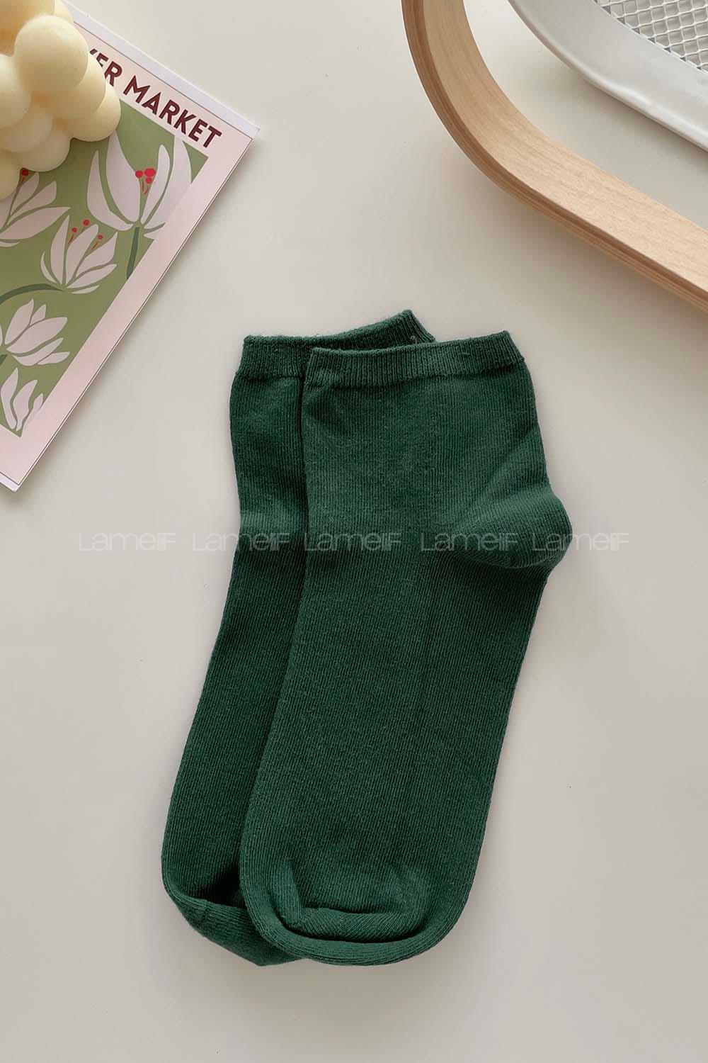 Modalamelif Yeşil Patik Çorap