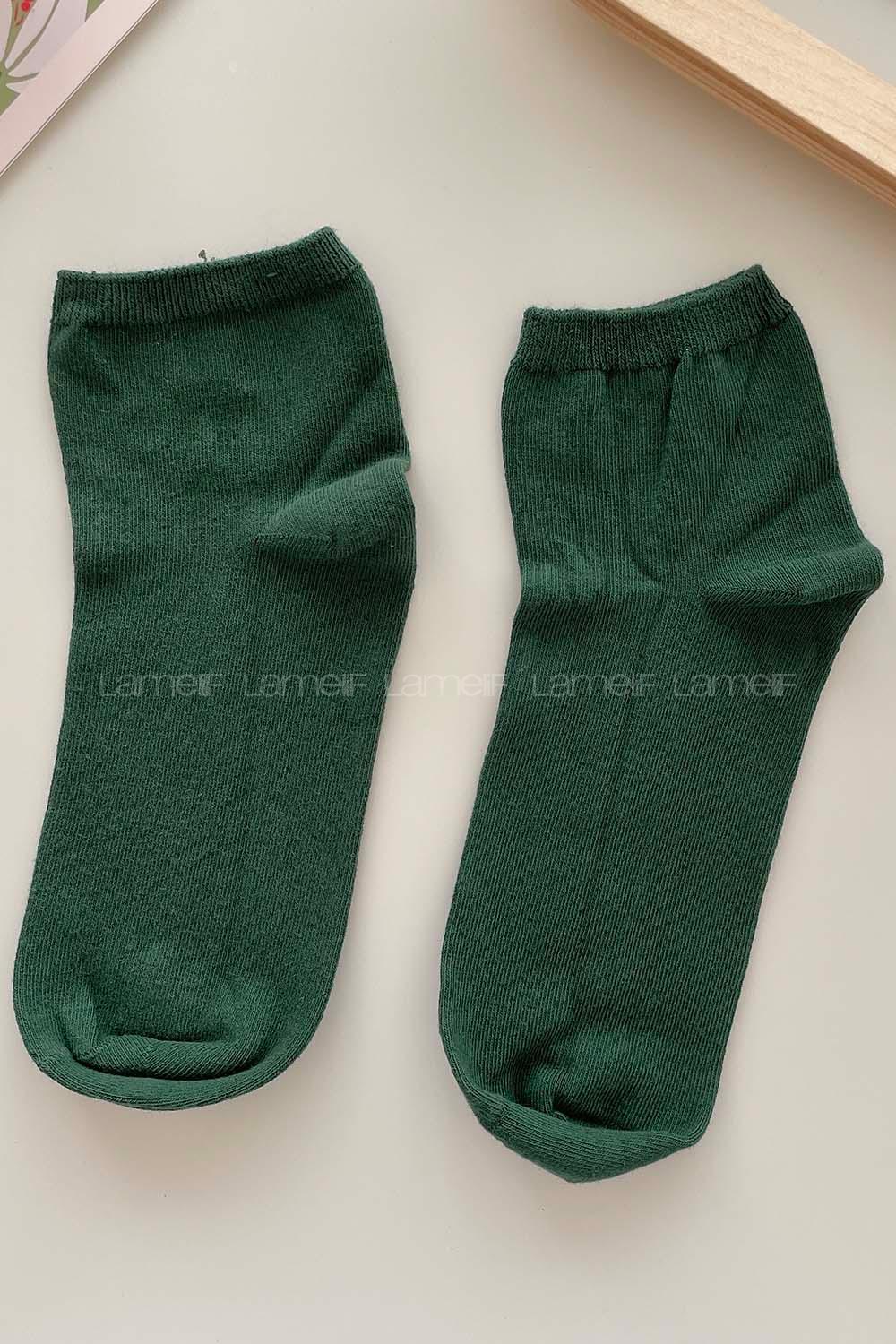 Modalamelif Yeşil Patik Çorap