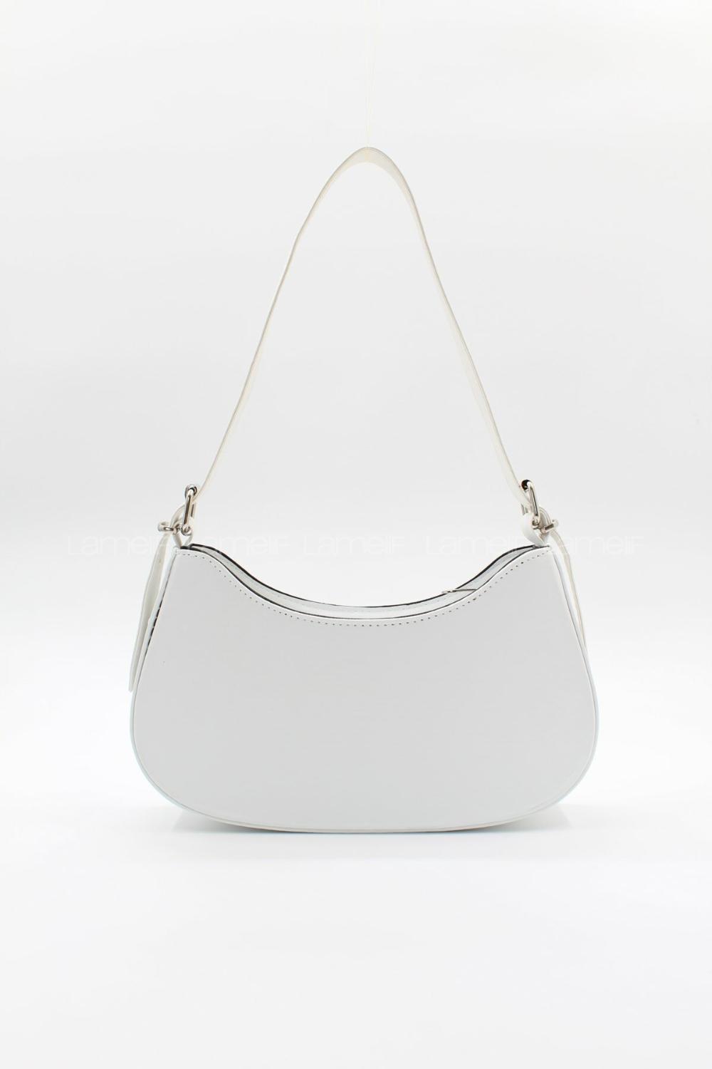 White Buckle Skin Hand Bag Bag