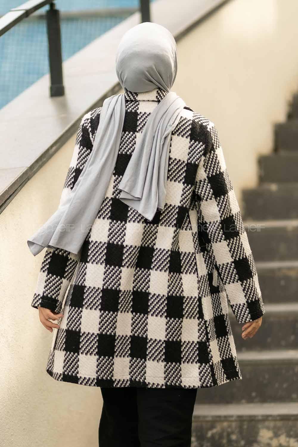 Modalamelif Alara Tek Düğme Detaylı Çift Cepli Kaban Siyah