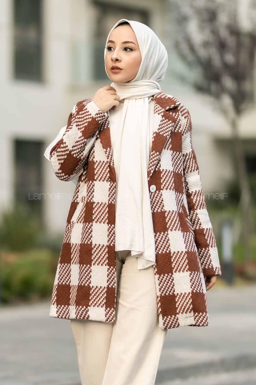 Modalamelif Alara Tek Düğme Detaylı Çift Cepli Kaban Taba