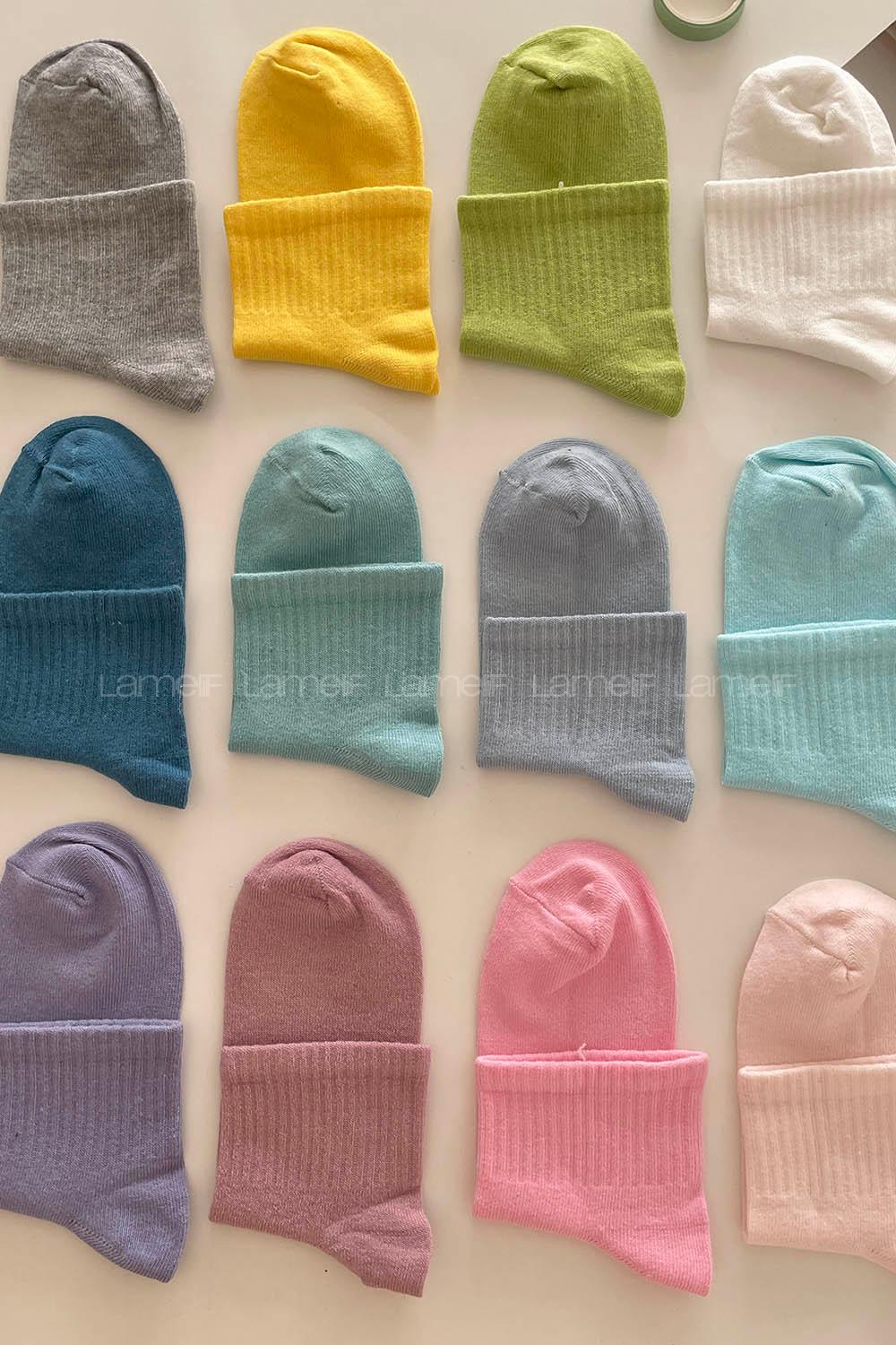 Lamelif Yarım Kolej Çorap 12li Paket