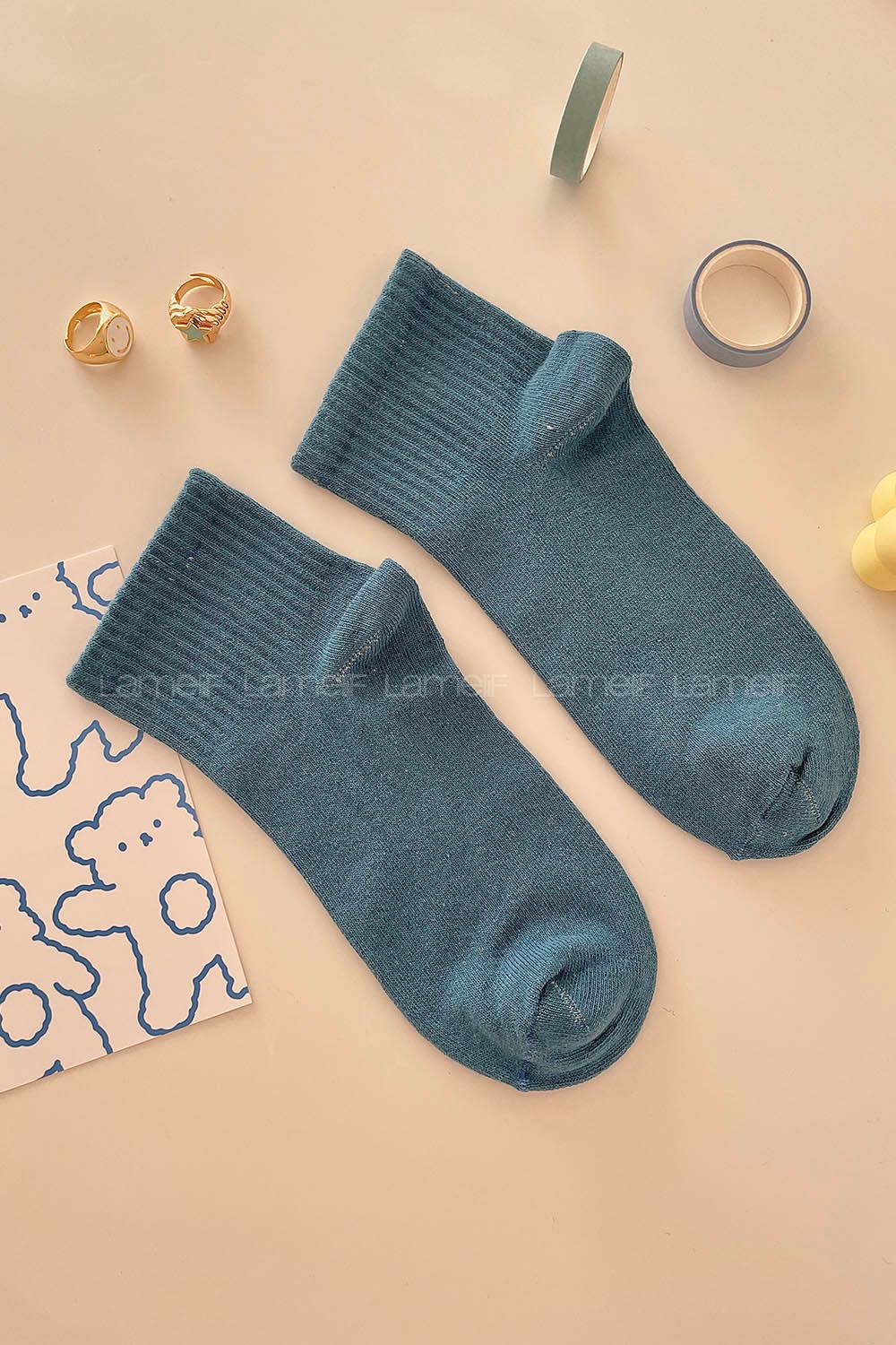 Modalamelif Yarım Kolej Çorap İndigo