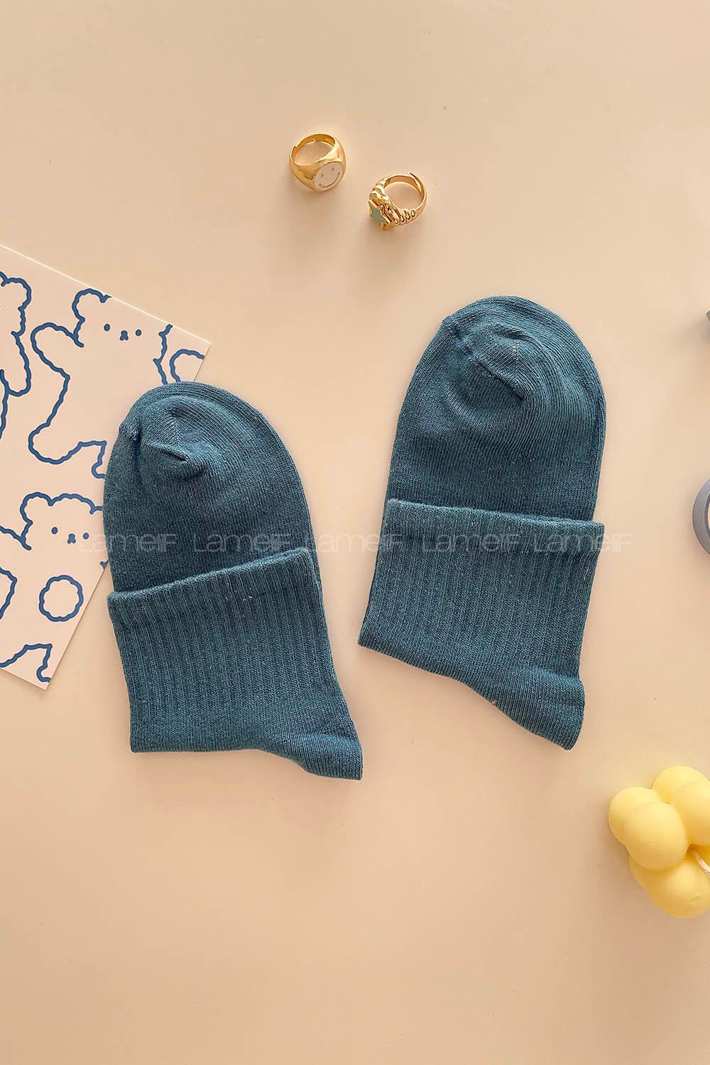 Modalamelif Yarım Kolej Çorap İndigo