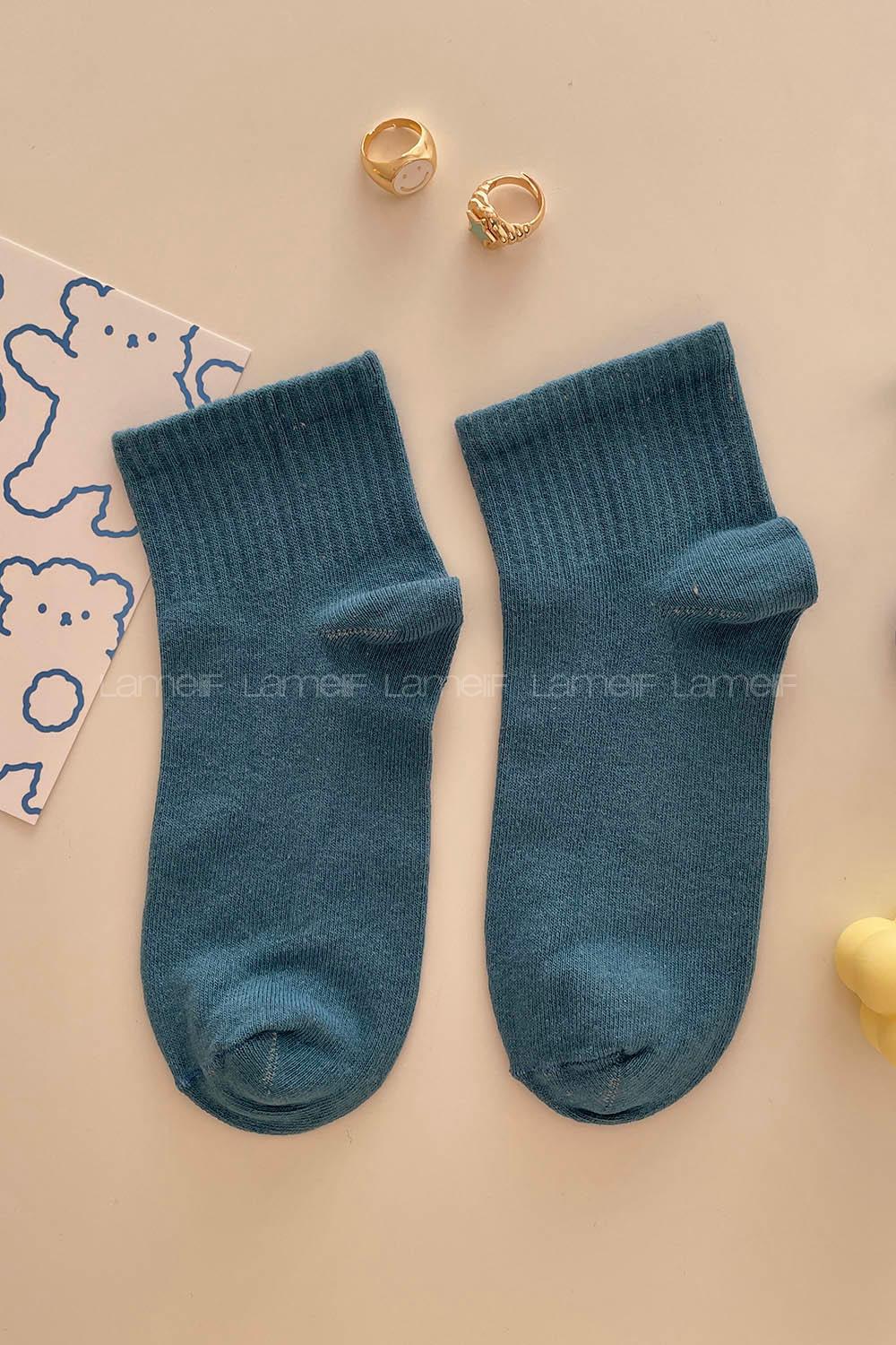 Modalamelif Yarım Kolej Çorap İndigo