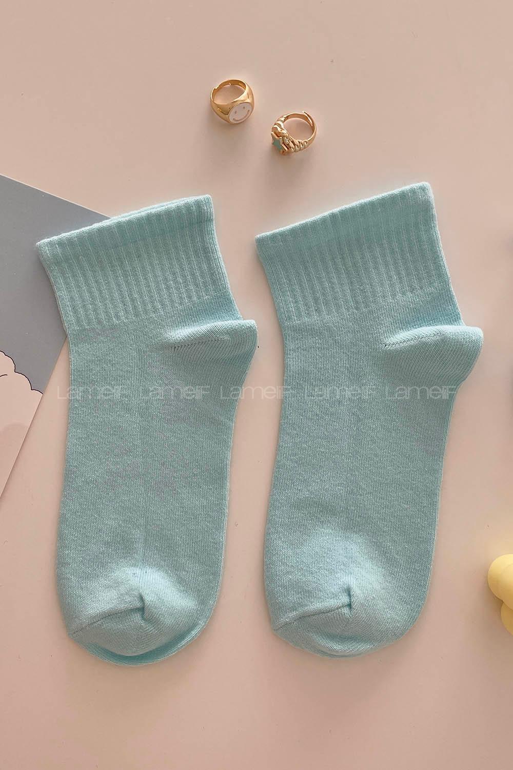 Lamelif Yarım Kolej Çorap Mint