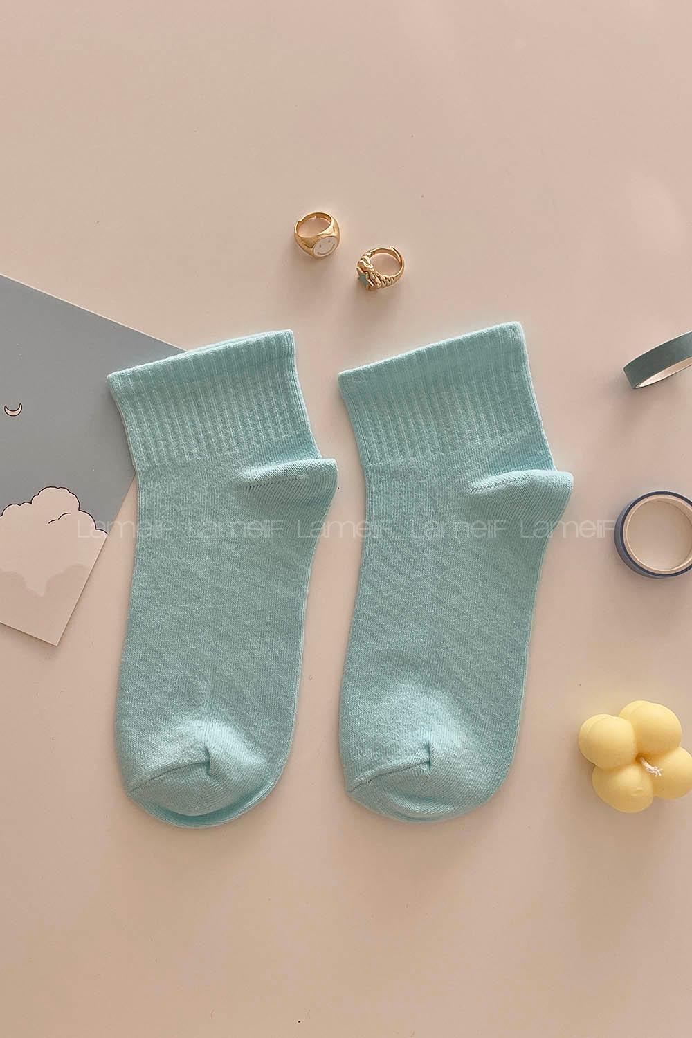 Lamelif Yarım Kolej Çorap Mint