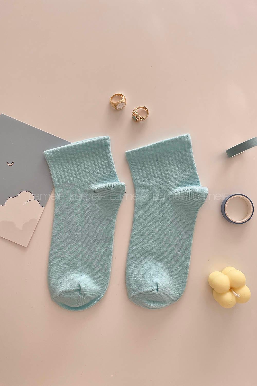 Lamelif Yarım Kolej Çorap Mint