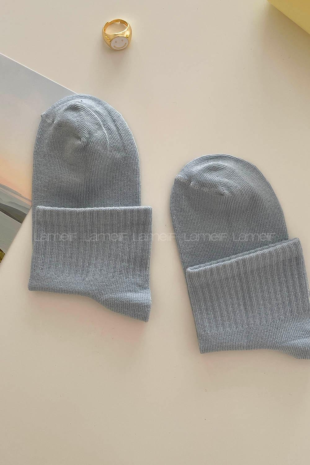 Lamelif Yarım Kolej Çorap Gök Mavi