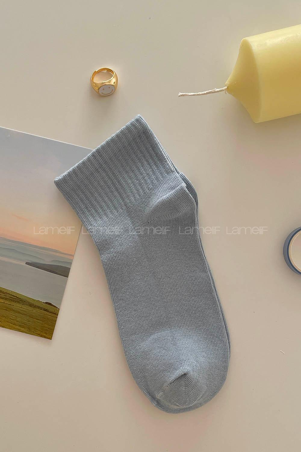 Lamelif Yarım Kolej Çorap Gök Mavi