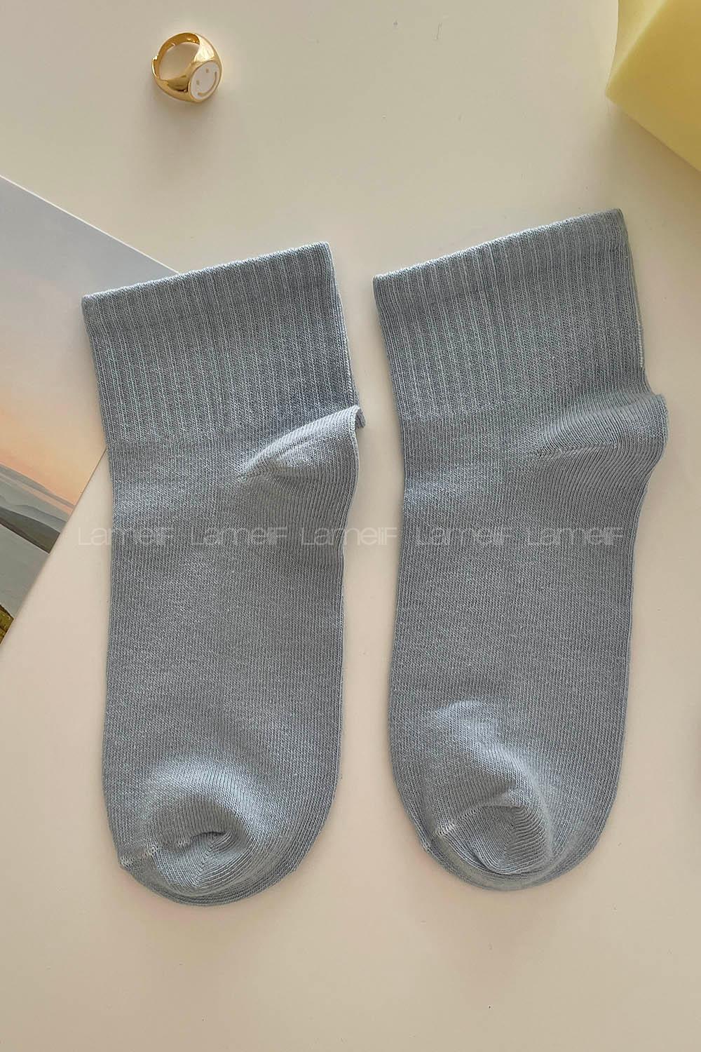 Lamelif Yarım Kolej Çorap Gök Mavi