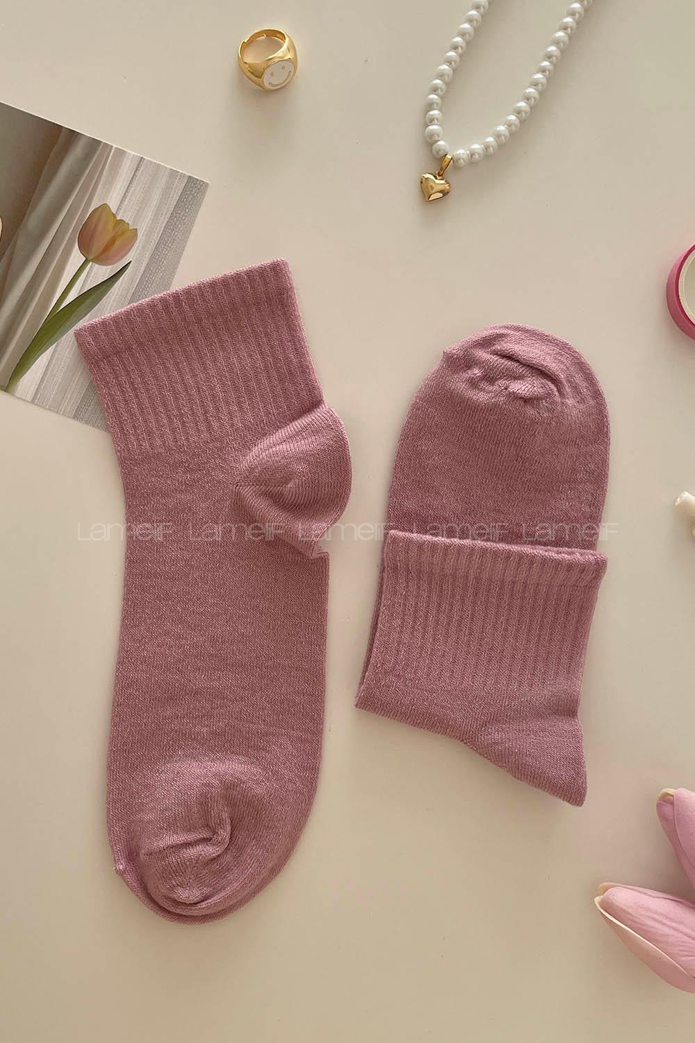 Modalamelif Yarım Kolej Çorap Gül