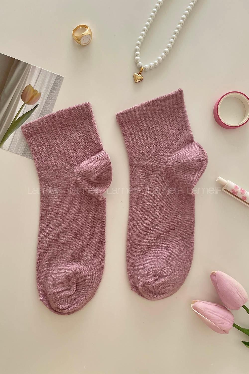 Modalamelif Yarım Kolej Çorap Gül