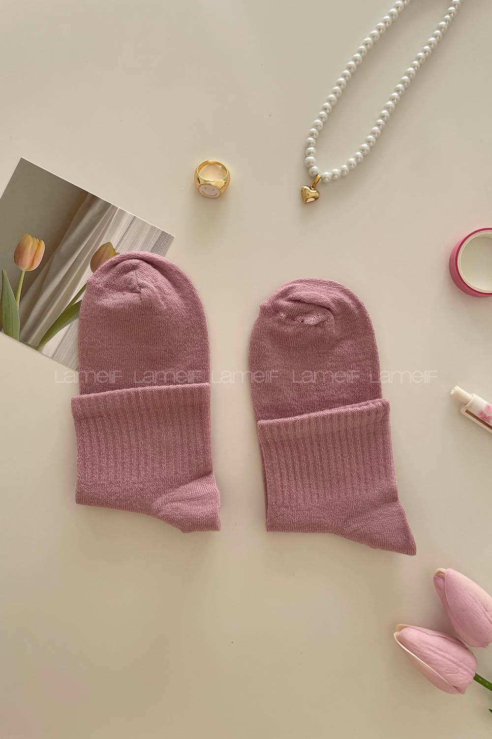 Modalamelif Yarım Kolej Çorap Gül