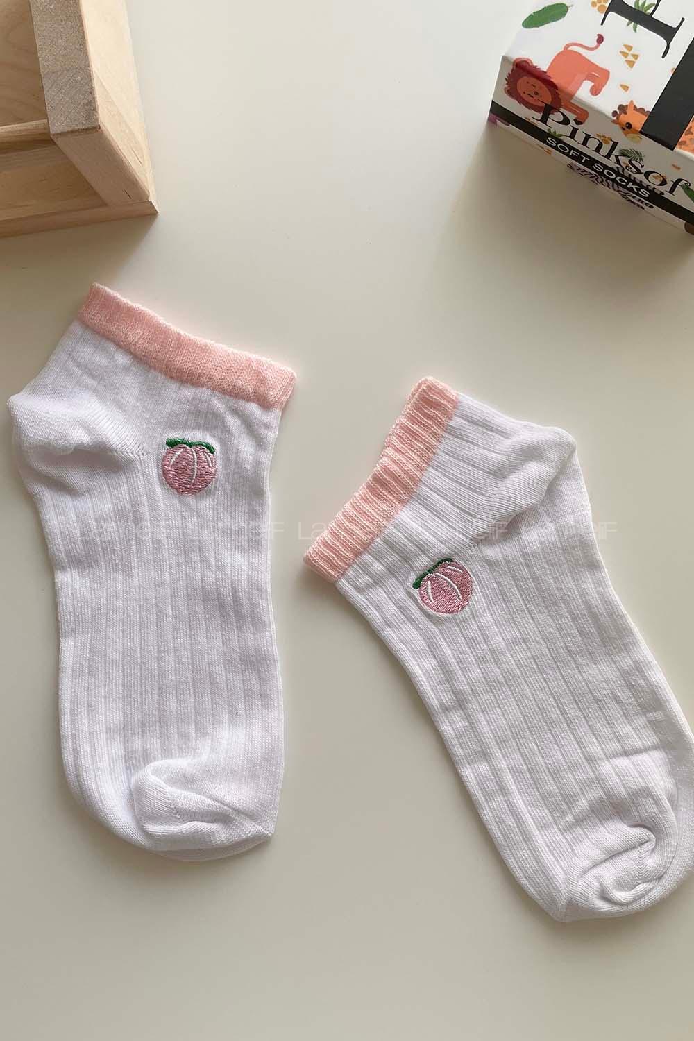 Modalamelif Şeftali Desenli Babet Çorap