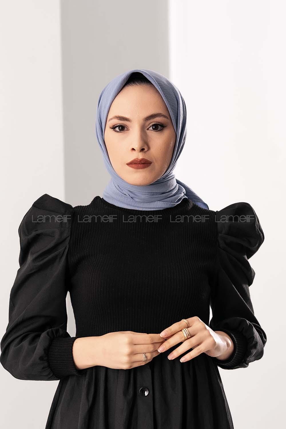 Modalamelif Koton Caz Eşarp Gök Mavi