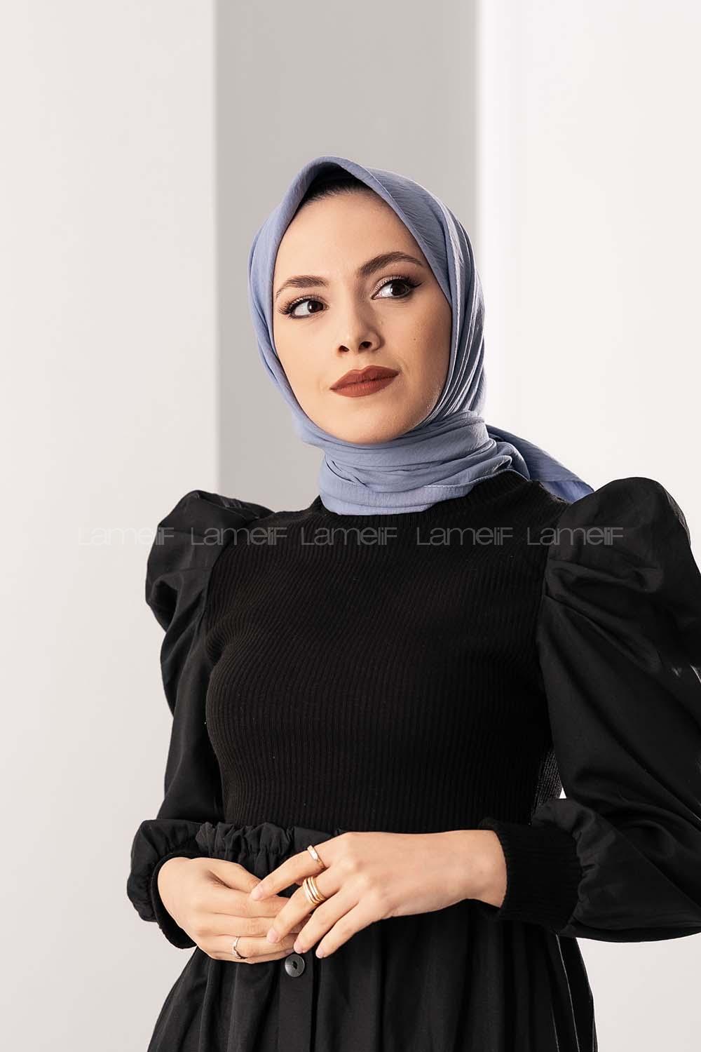 Modalamelif Koton Caz Eşarp Gök Mavi