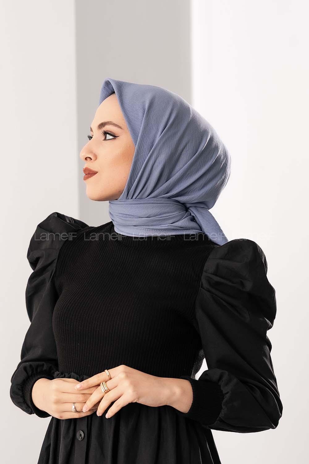 Modalamelif Koton Caz Eşarp Gök Mavi