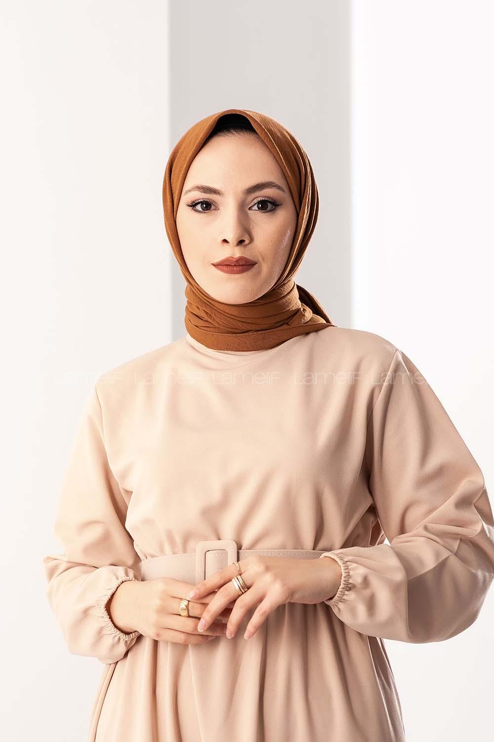 Modalamelif Koton Caz Eşarp Sütlü Kahve