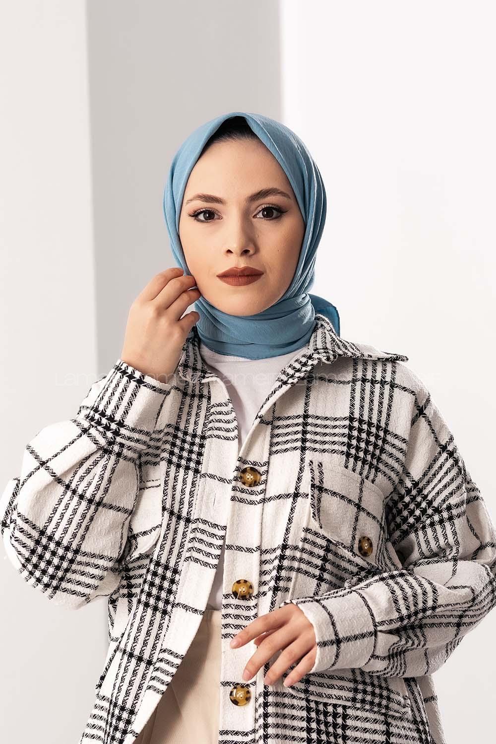 Modalamelif Koton Caz Eşarp Turkuaz