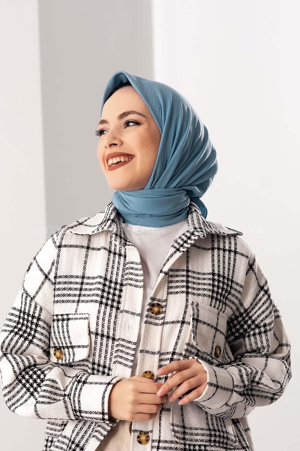 Modalamelif Koton Caz Eşarp Turkuaz