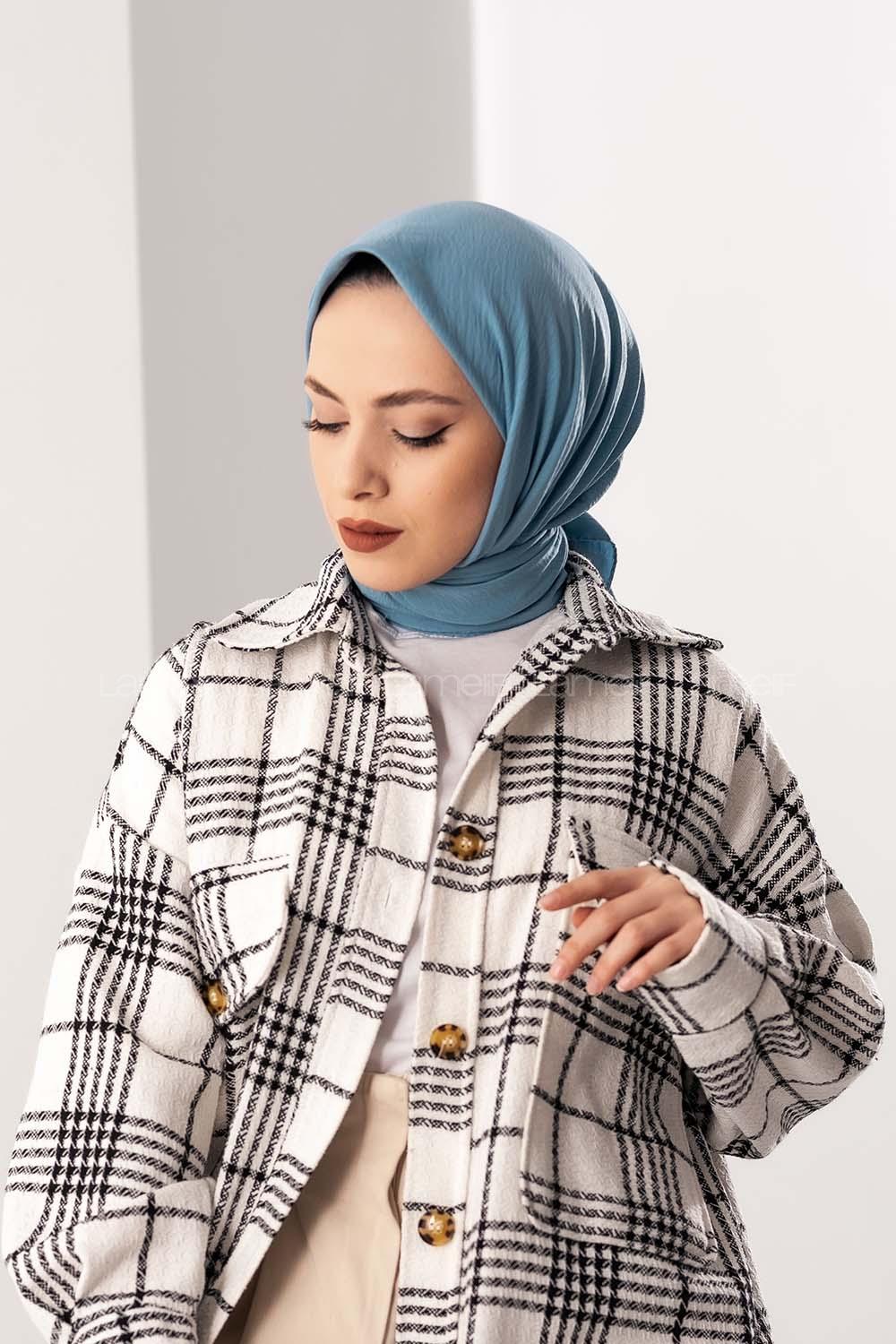 Modalamelif Koton Caz Eşarp Turkuaz