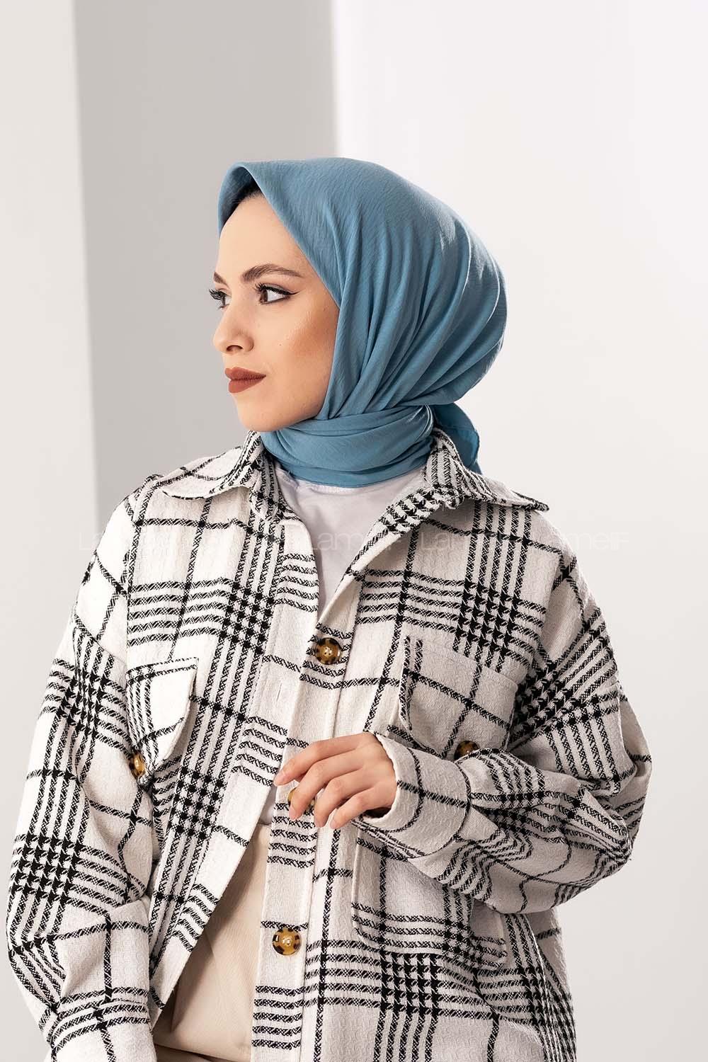 Modalamelif Koton Caz Eşarp Turkuaz