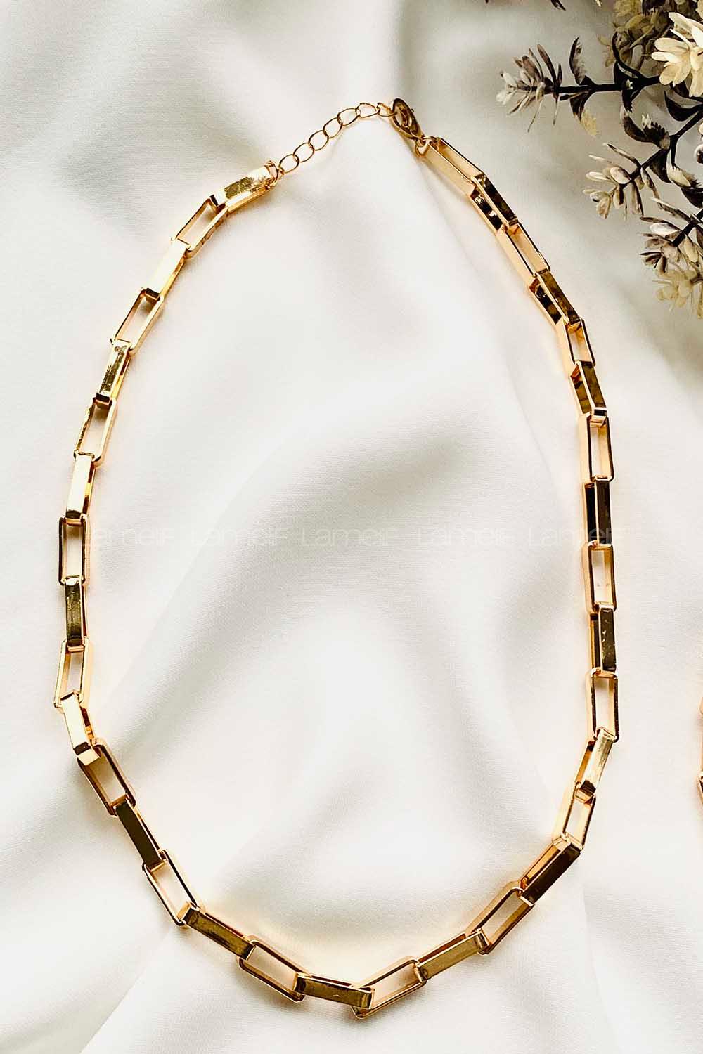 Modalamelif Gold Elenay Zincir Kolye