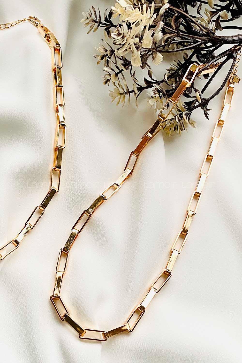 Modalamelif Gold Elenay Zincir Kolye