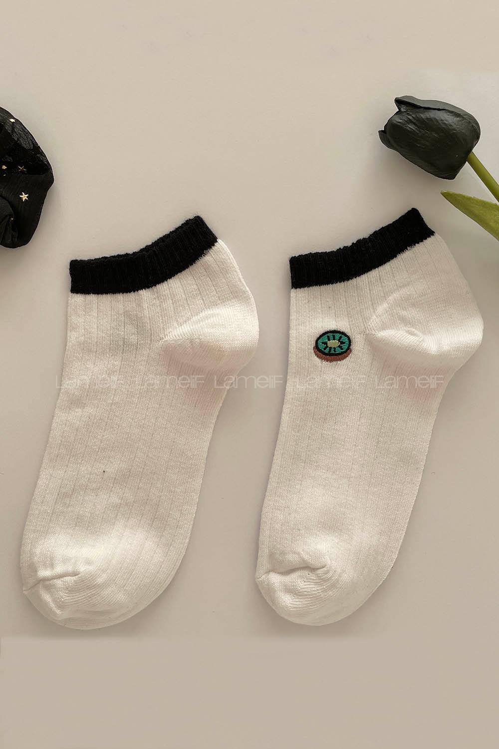 Modalamelif Kivi Desenli Babet Çorap