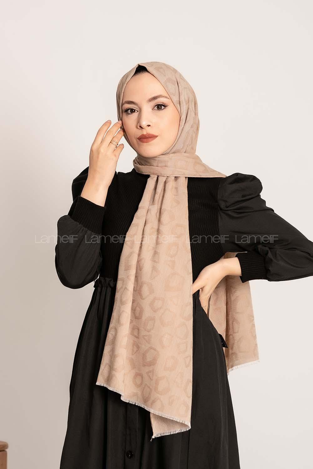 Modalamelif Leopar Desen Pamuk  Şal Taş