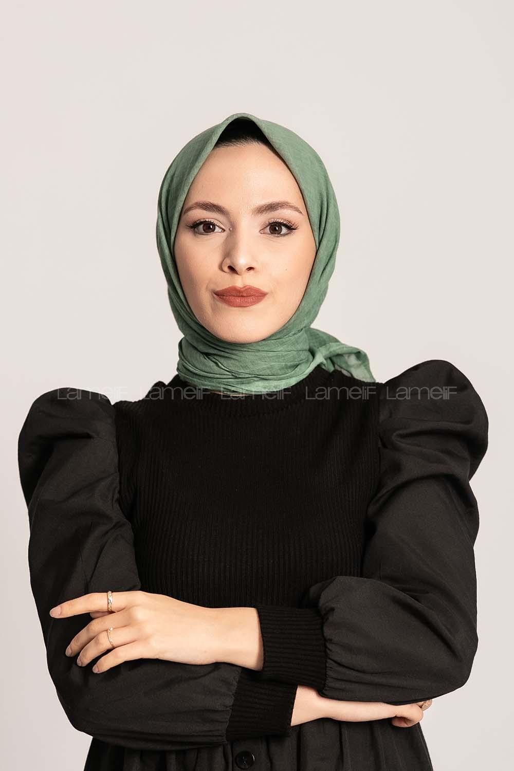 Modalamelif Taşlanmış Pamuk Çağla Yeşili