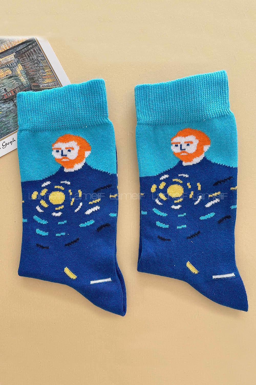 Modalamelif Van Gogh Çorap Mavi
