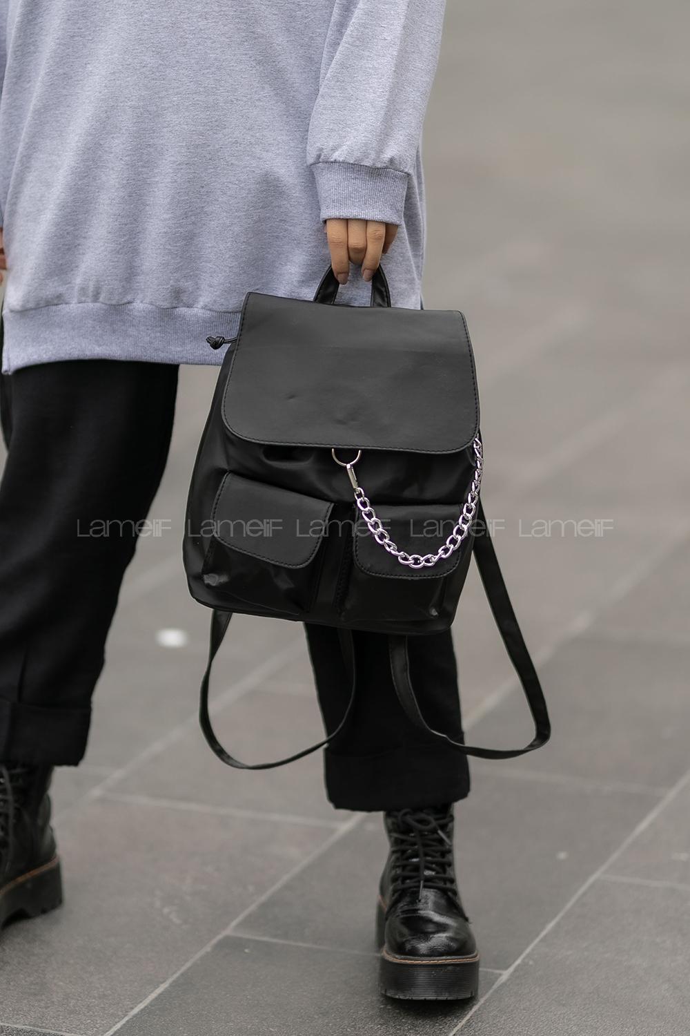 Modalamelif Aron Kadın Sırt Çantası Siyah