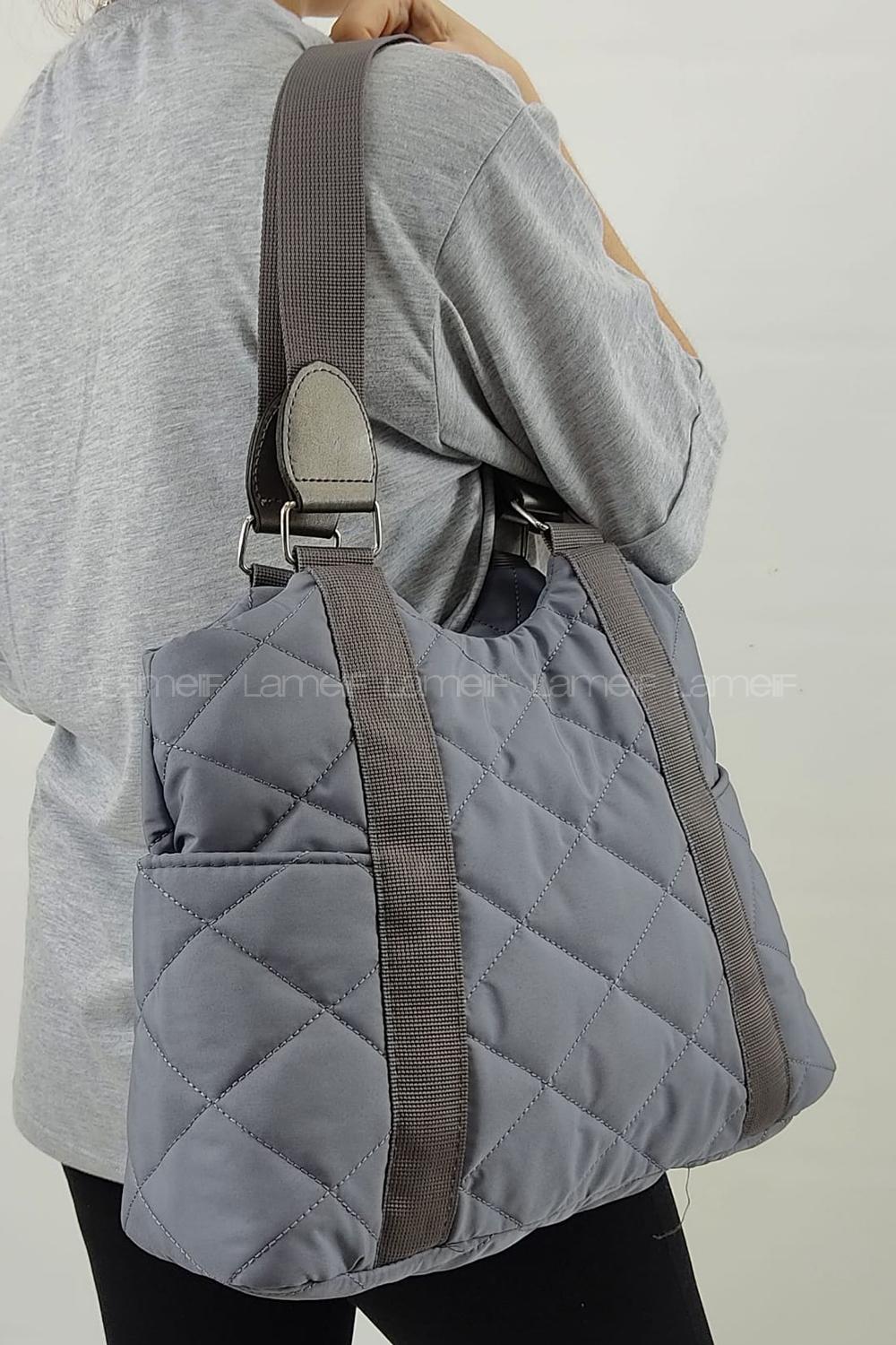 Modalamelif Tek Bölmeli Kapitone Desen Lisa Geniş Kadın Çanta Antrasit