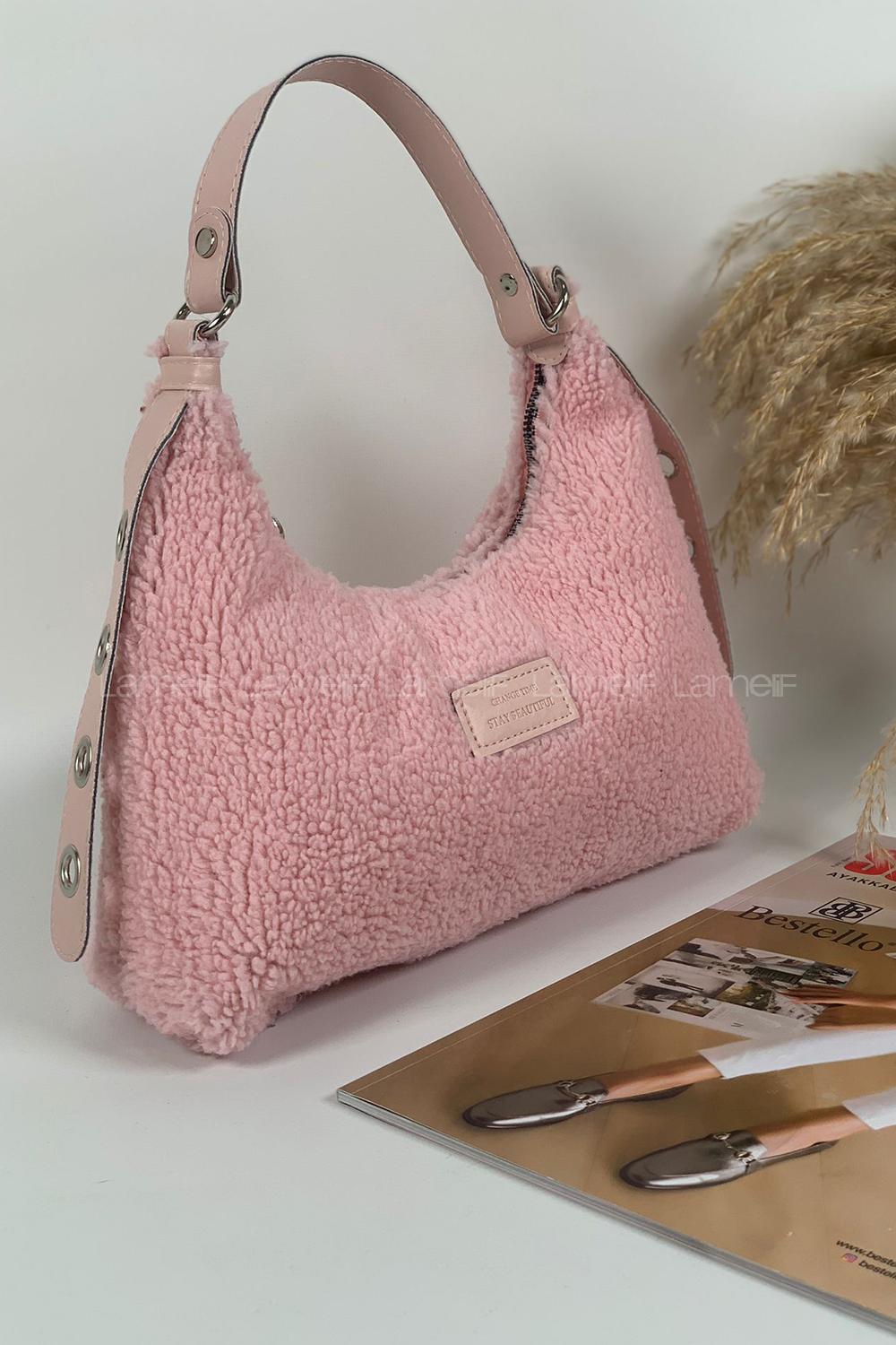 Modalamelif Tek Gözlü Molly Peluş Çanta Pembe