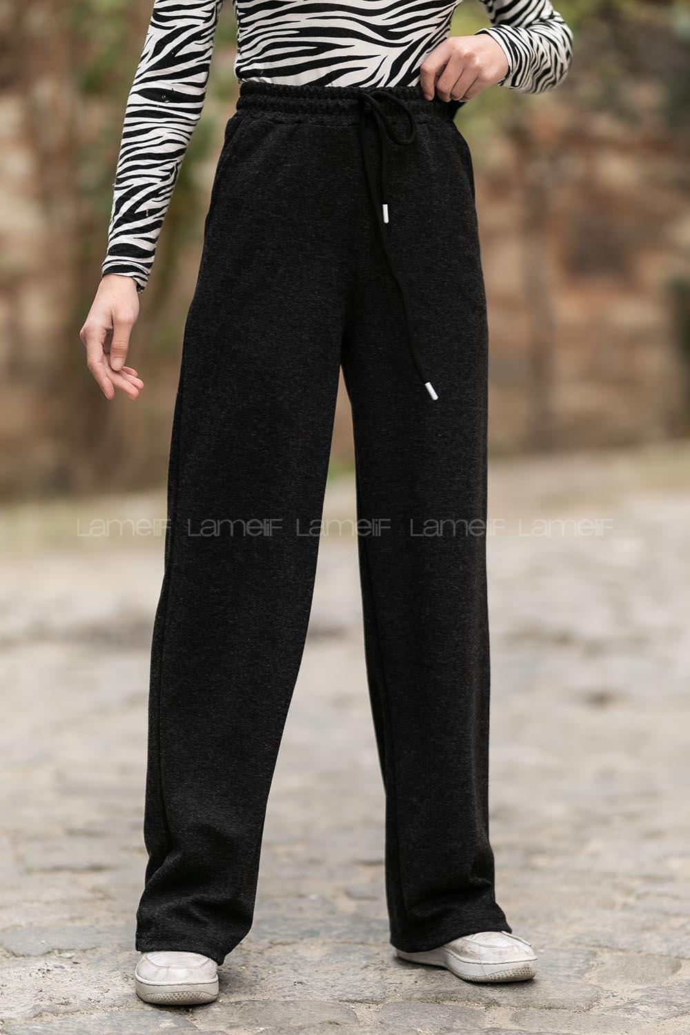 Modalamelif Beli Lastikli Bol Paça Eşofman Altı Antrasit