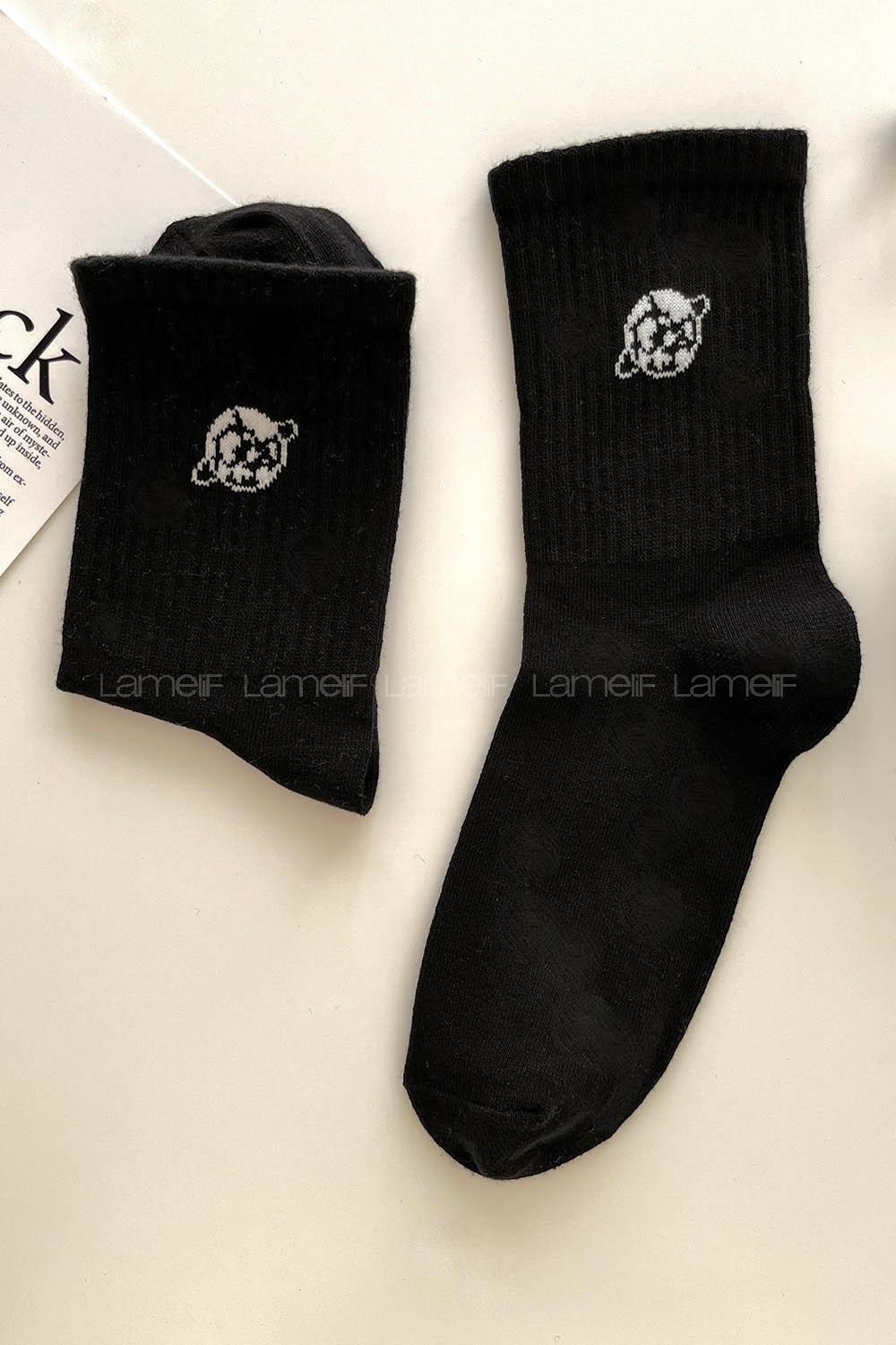 Lamelif Siyah Gezegen Çorap