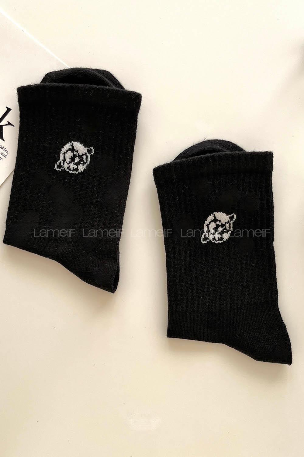 Lamelif Siyah Gezegen Çorap