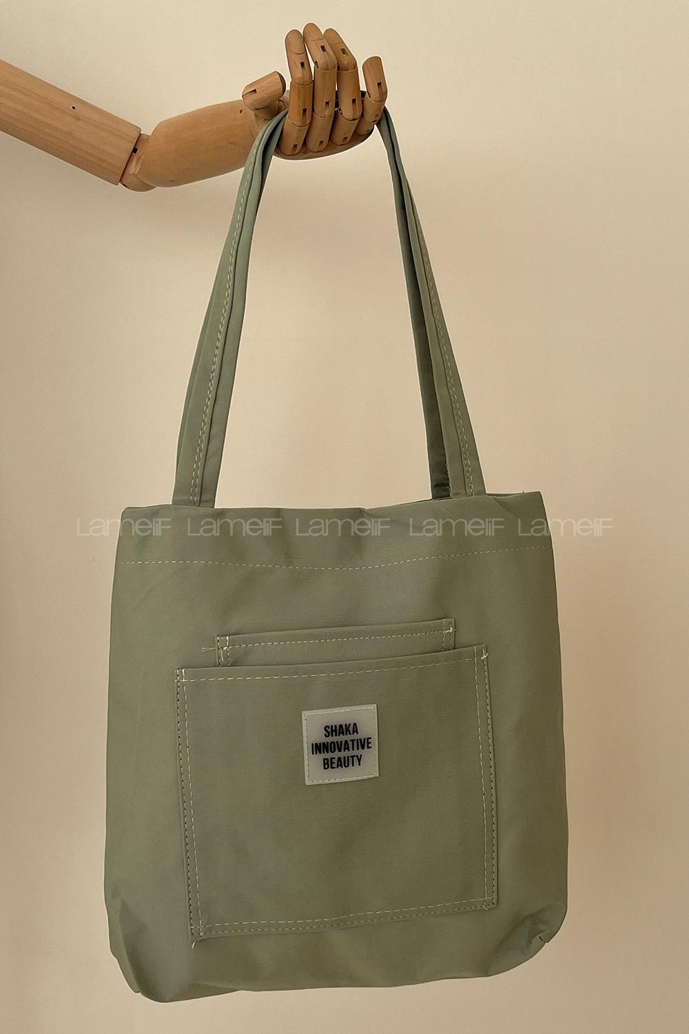 Plum Green Without Accessories Rope Hand Bag Bag