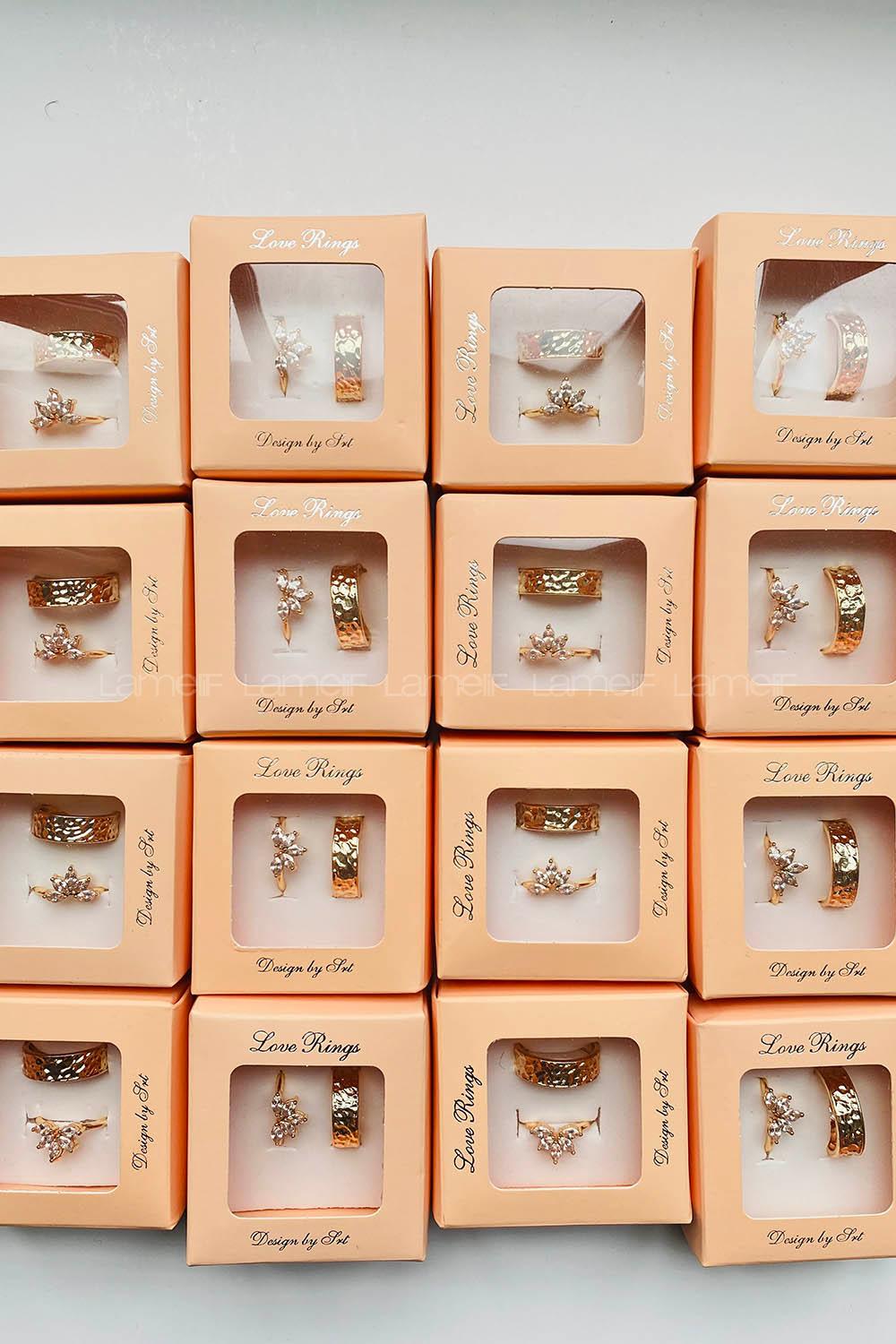 Modalamelif 2 Li BFF Lotus Çiçeği Yüzük