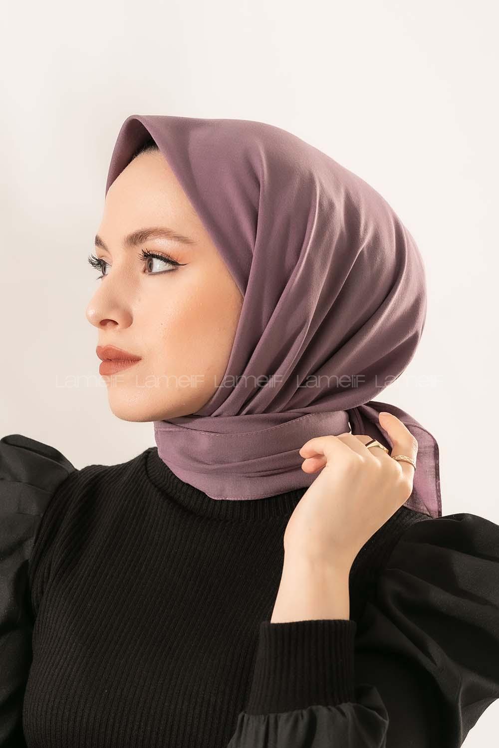 Modalamelif Keten Eşarp Koyu Lila