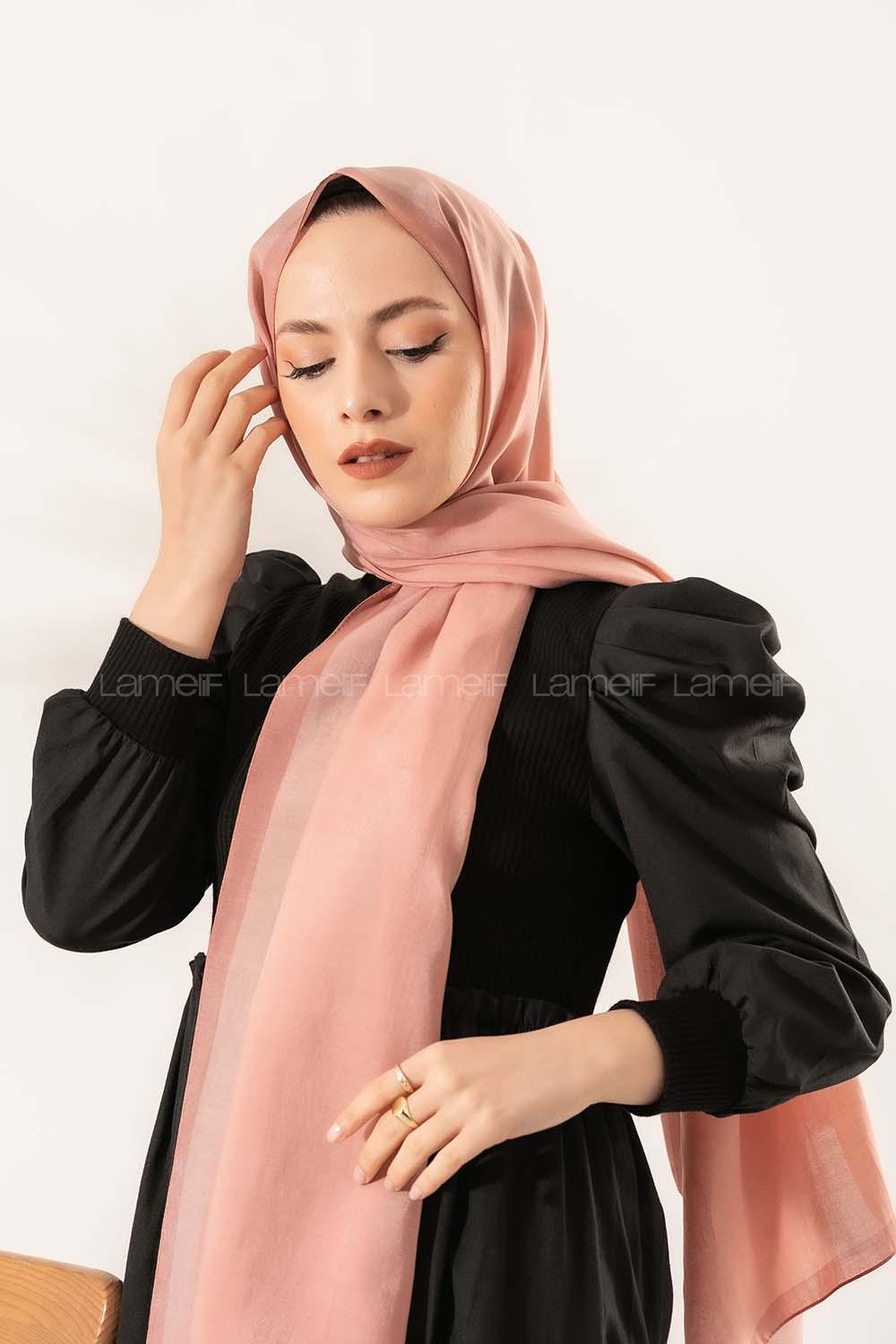 Modalamelif  Koyu Somon  Şeftali    Modal Şal